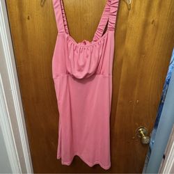 Pink Sleeveless Summer Dress XL
