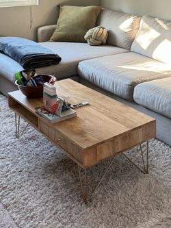Coffee Table - Safavieh Marigold - Natural Brass