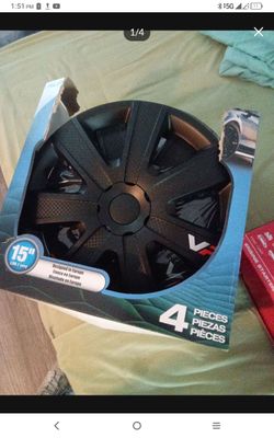 15 Inch Black Wheel Covers Set of 4