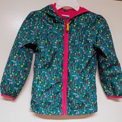 Girls Cat And Jack Rain Jacket,  Size 5T