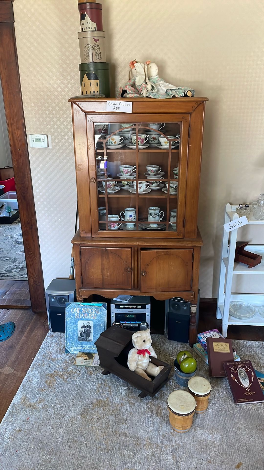 Vintage China Cabinet Alone Or With All Bone China