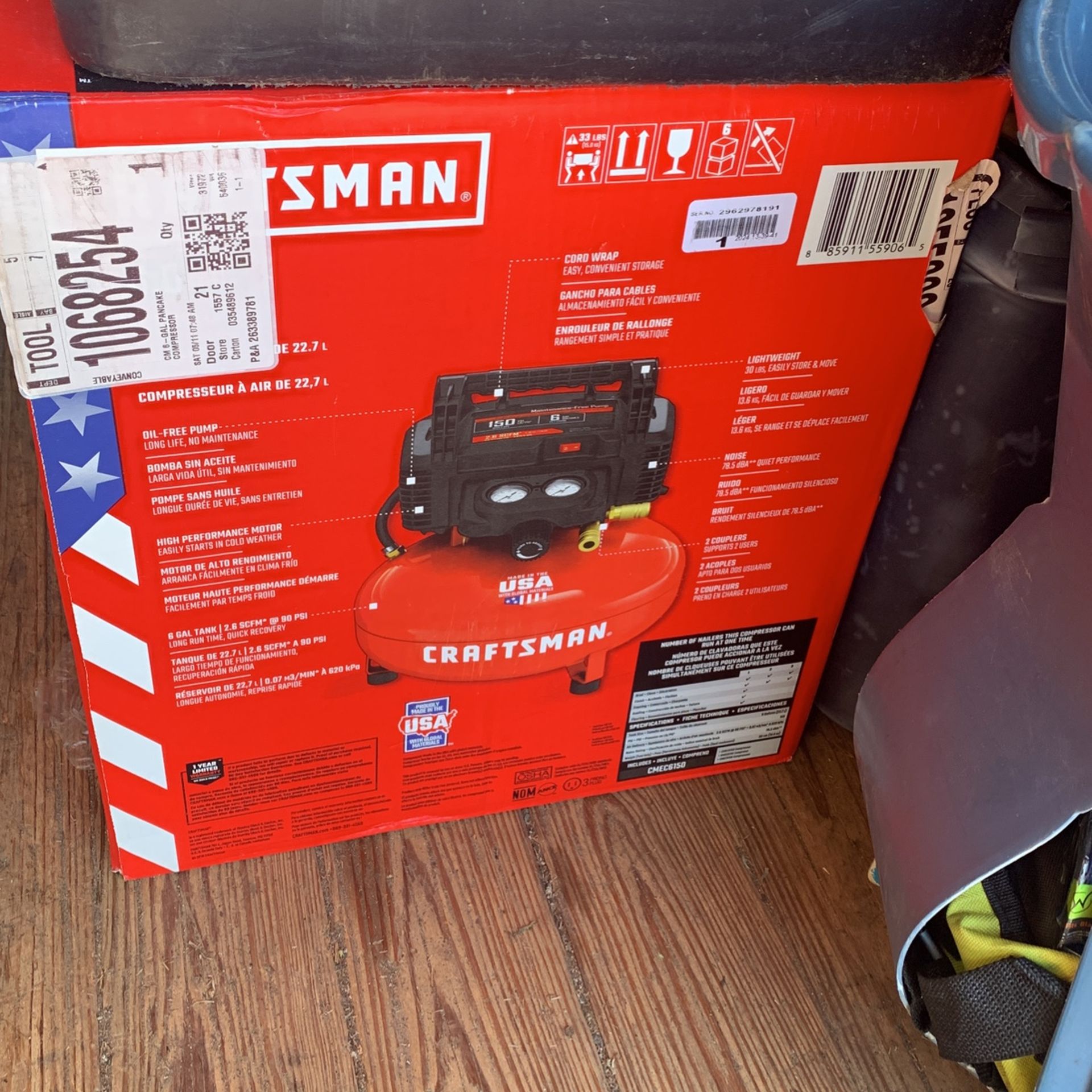 Craftsman Compresor De Aire 6.0 Gal New