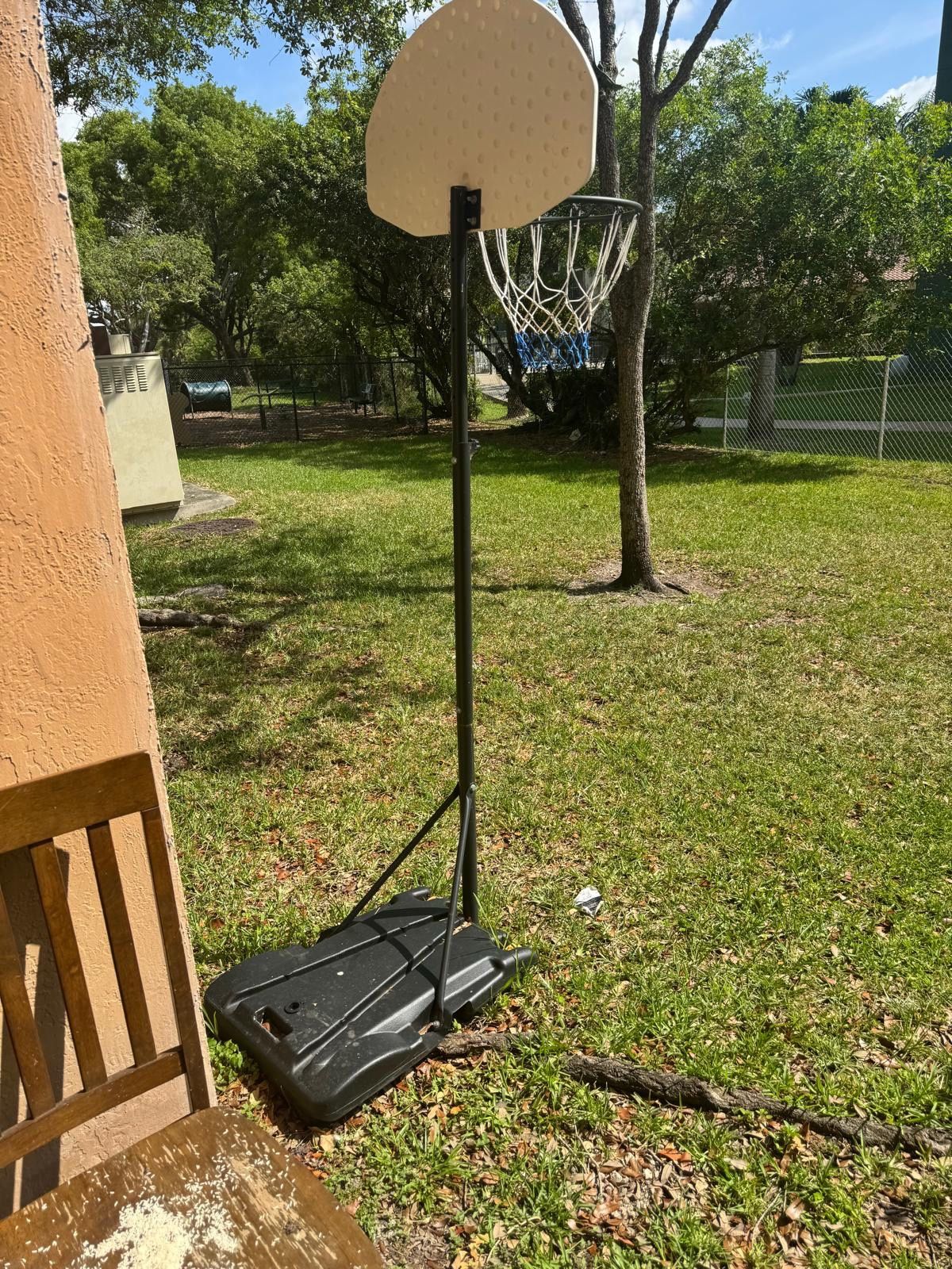 1 basket ball hoop with basket ball , 1 foot ball , 1 volley ball , 1 Carrom board , 2 cricket bats