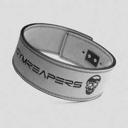 Gymreapers 10mm Lever Belt Gray Suede Leather Size Small Weightlifting Powerlifting