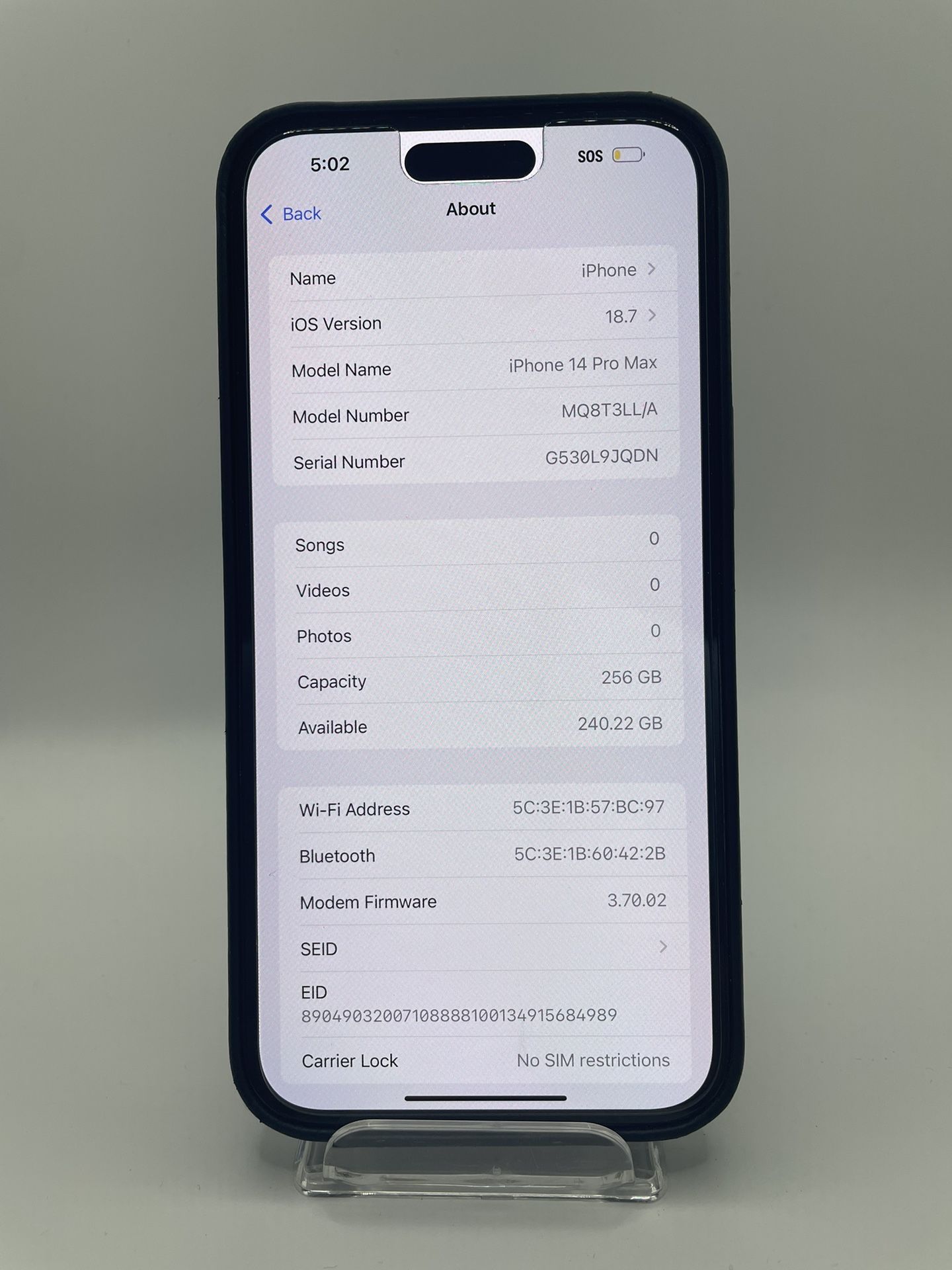 iPhone 14 Pro Max - 256 Gb - 87% Battery - In Immaculate Condition - For Sale Or Trade