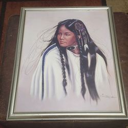 Native American Indian Woman Portrait 