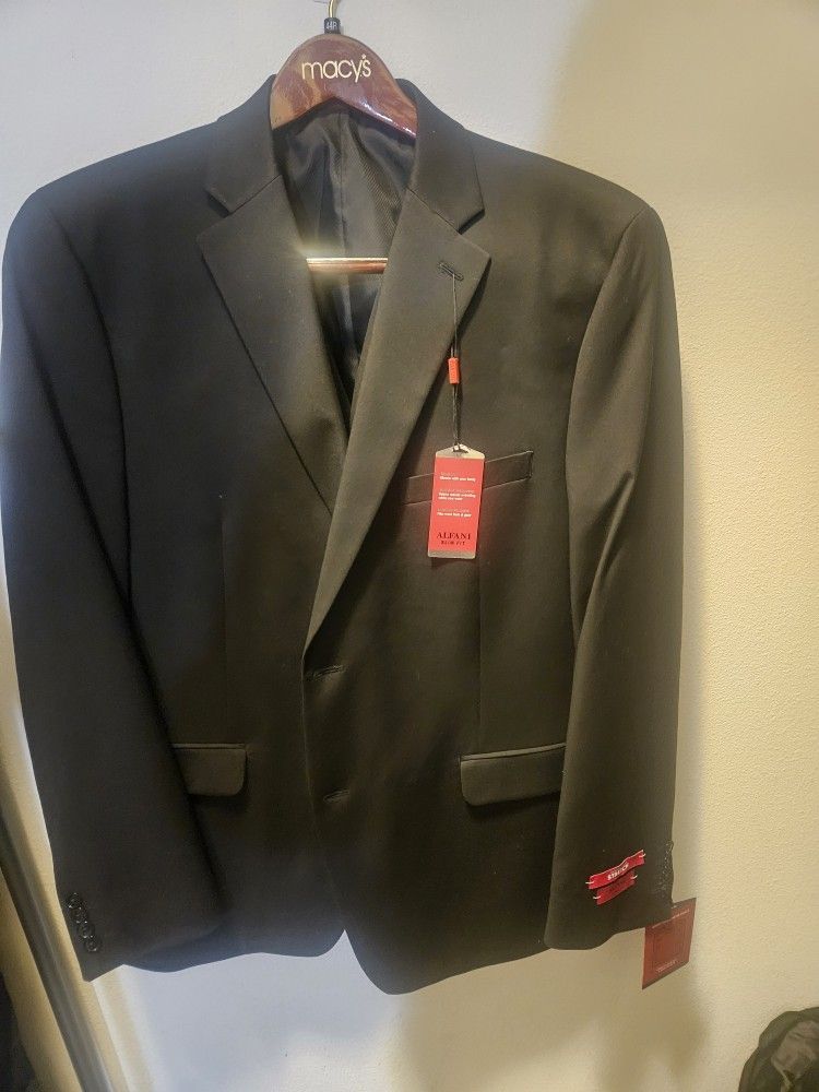 Alfani Black Slim Fit Suit And Vest