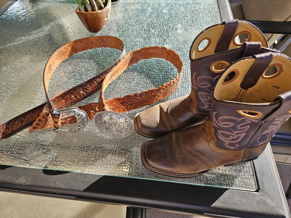 Leather Boots And Belts