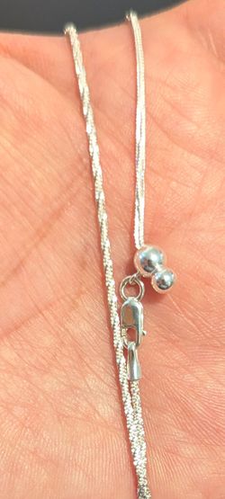 925 twisted rock silver necklace