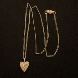 16” 1-20-14kt Gold Necklace With Heart Pendant,by Sarah Cov