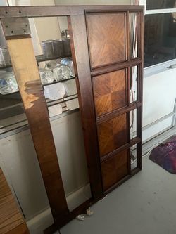 Traditional wood headboard