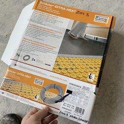 Ditra Heat Schluter Headed Floor 16 Sq Feet $240 Retail