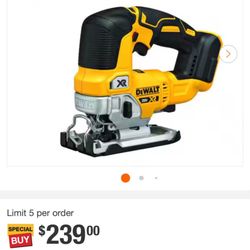 Dewalt 20V MAX XR Cordless Jigsaw – Brushless (Tool Only)