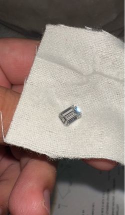 Loose Emerald Cut lab diamond