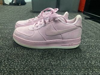 Nike Air Force 1 Pink Corduroy Low-Top Sneakers