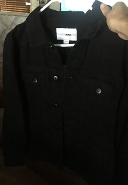 Brand new fashion nova black denim jacket size M