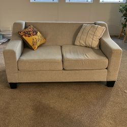 Deep Seat Sofa, Modern Couches for Living Room, Light Gray, 59in. X34.5 in  H 30.5   