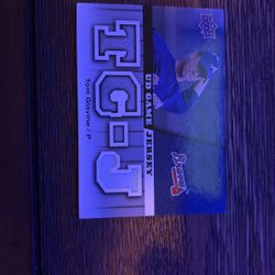 Tom Glavine Game Worn Jersey Card