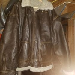 Reversible Mens Brown Wilsons Leather Jacket Size 2XL