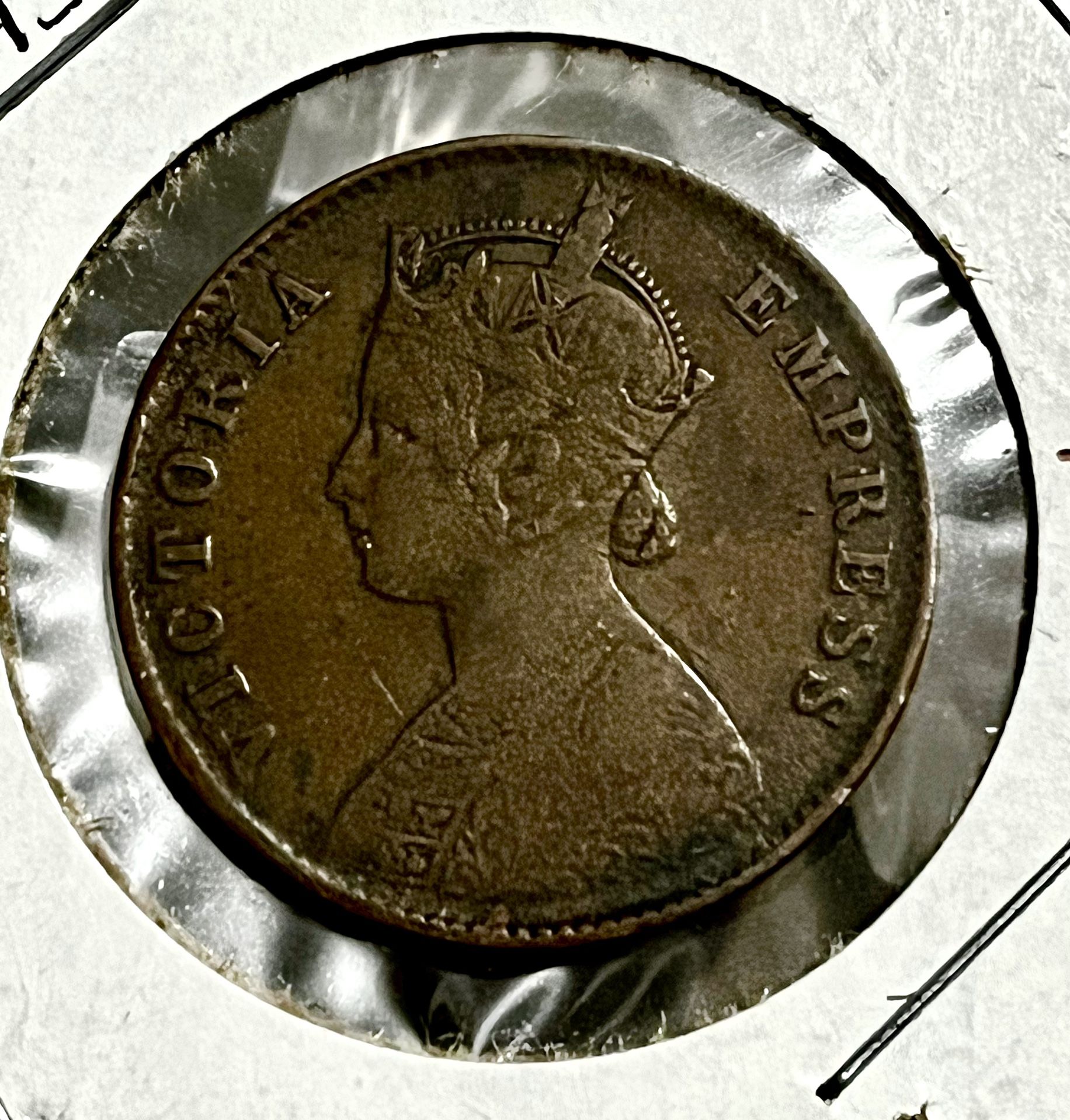 British India 1900 Calcutta 1/4 Anna Copper