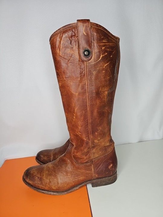 Frye Boots Women's Leather Brown Boots Size 8.5
