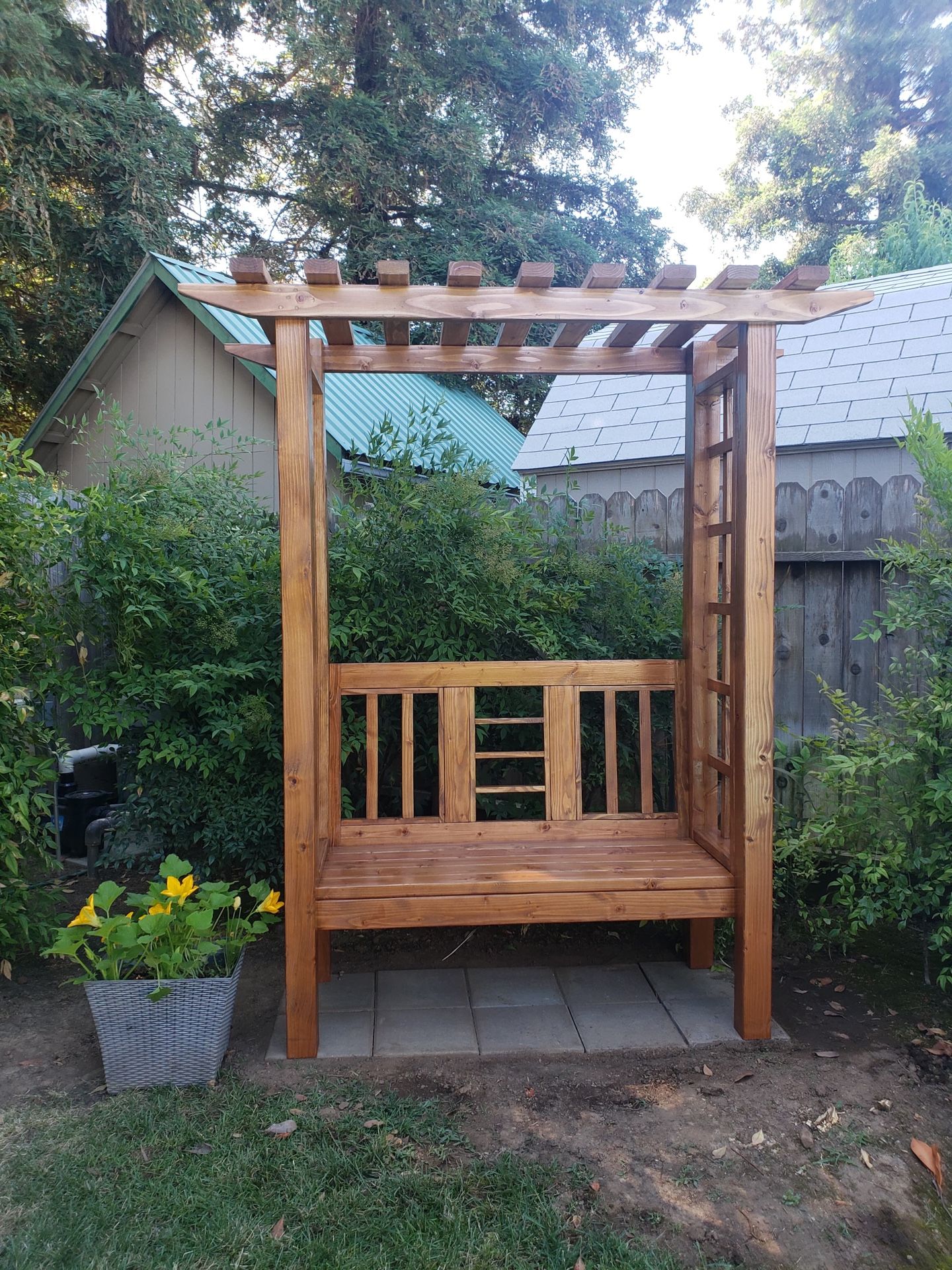 Garden Arbor Bench 7 FT- Build to order only.