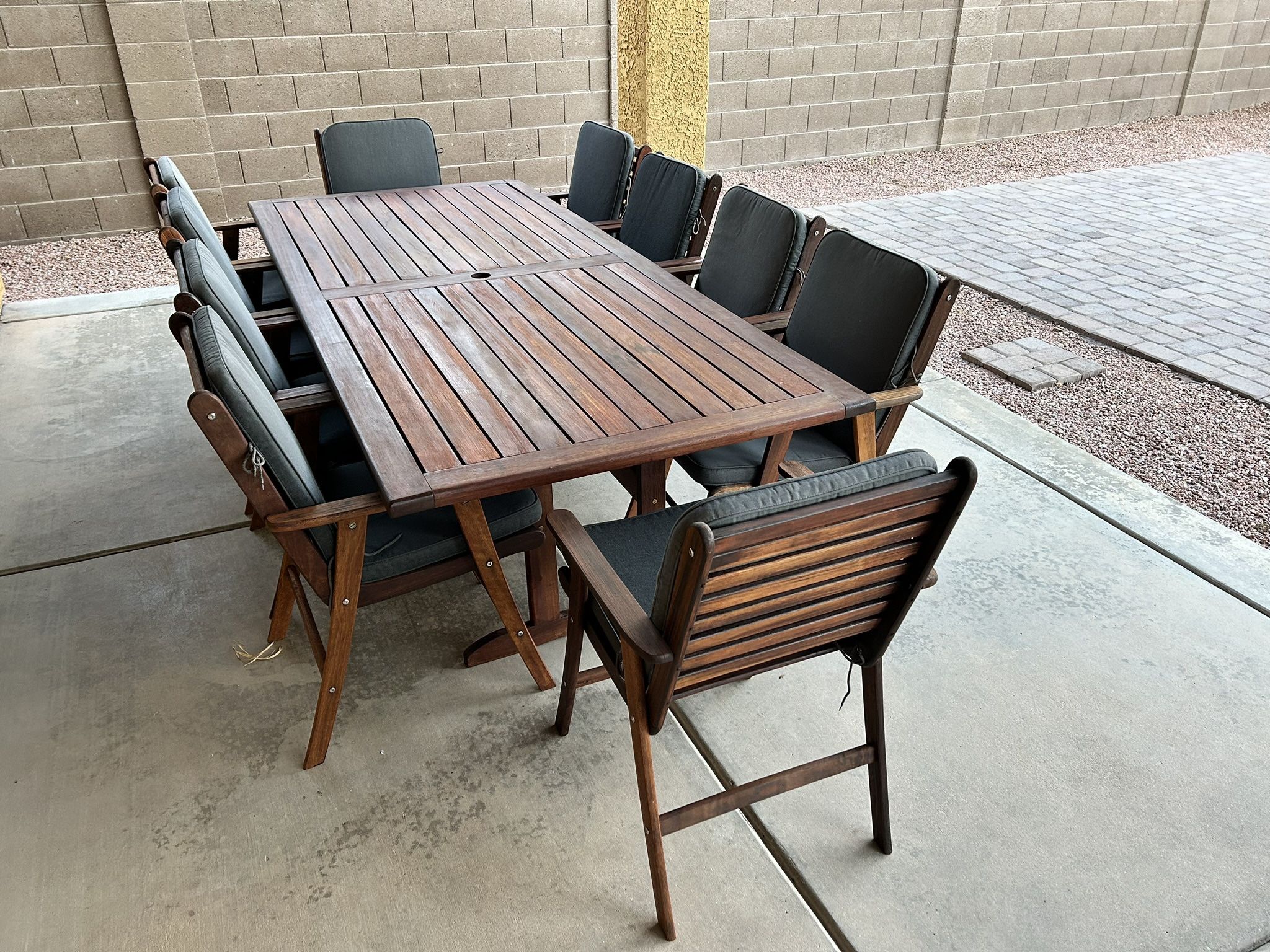 10 Seater Timber Outdoor Dining Table & Chairs for Sale in Tucson, AZ