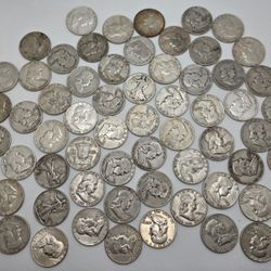 Silver Half Dollars Franklin And Walking Liberty 