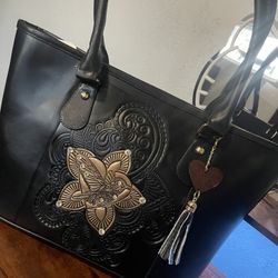Black Leather Purse