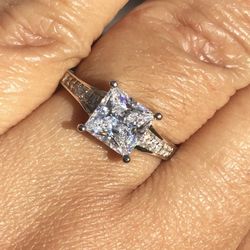 1.5CT Princess Cut Brilliant Diamond Ring