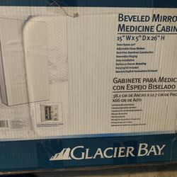 BEVELED MIRROR MEDICINE CABINET 