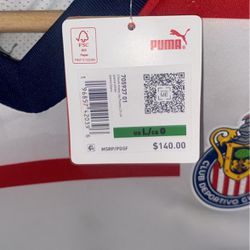 Puma Chivas Jersey Original New Size Large Whit Tags Real Price Is $140.00 Sale For $110