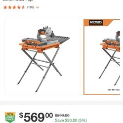 Rigid Tile Saw 12amp