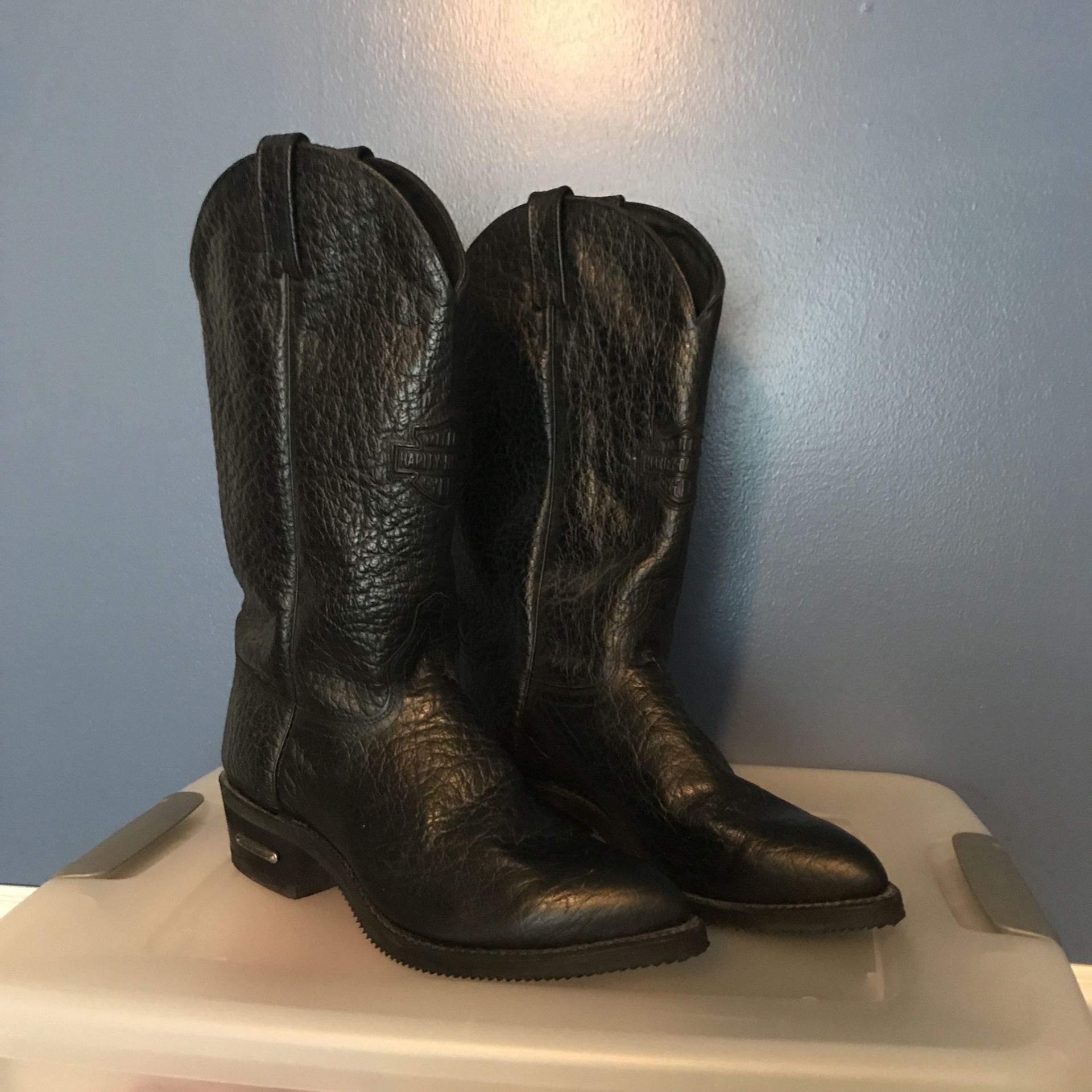 Black Harley Davidson Leathet Boots