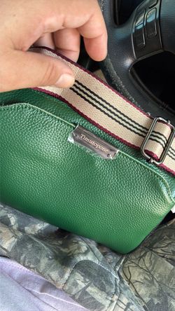 Timutopone Green Leather Crossbody Bag