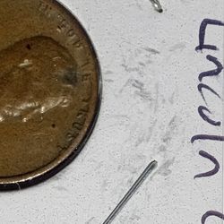 1968 D Lincoln Penny In God We Trust On Rim Literally