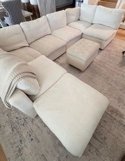 White modular couch