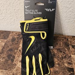 Nike Oregon Ducks Team Issued Trout Elite Baseball Batting Gloves Size XL New