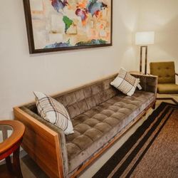 Kardiel Woodrow Box Midcentury Modern Sofa