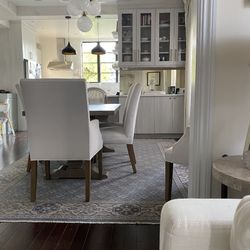 Restoration Hardware Linen Weave Dining Set (pick up/cash only)