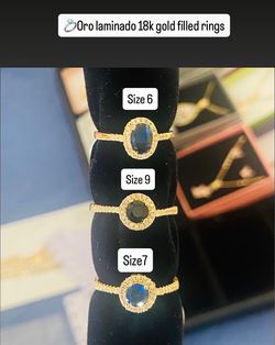 💍Oro laminado 18K Gold filled rings $10,$11& $12