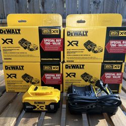 DEWALT 20V MAX XR 5Ah Battery & Charger 