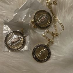 Virgin and Saint Jude pendant with and without chain