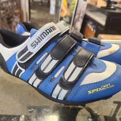 SHIMANO SPD-SL SH-R097M Men Road Cycling Shoes Size EU 41 US 7.5 Blue Black Gray