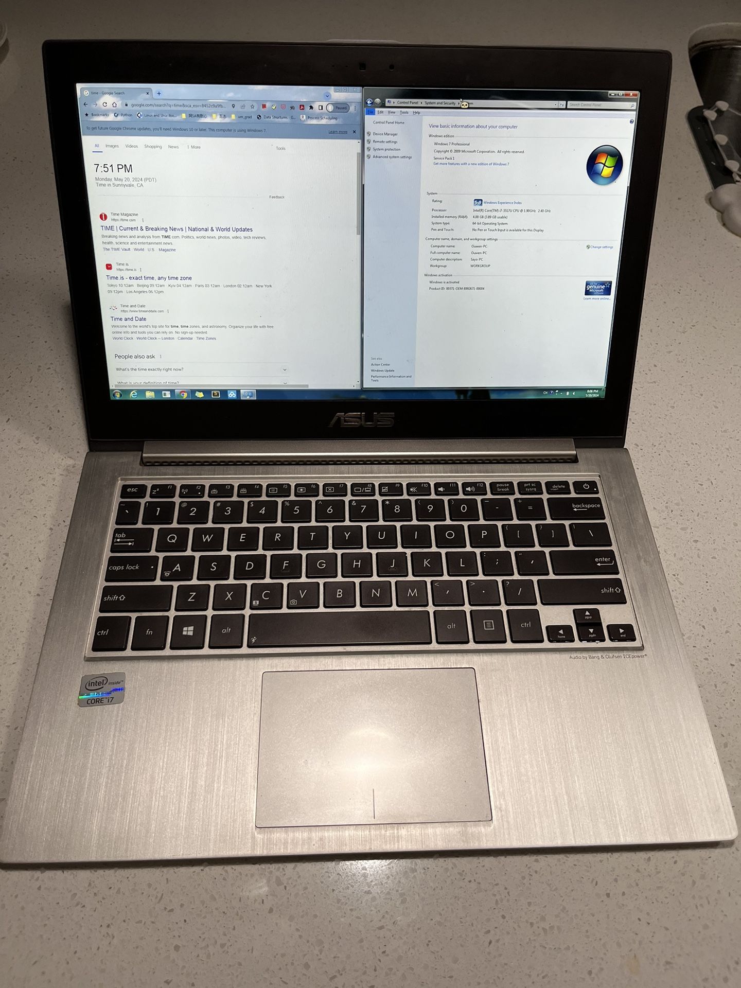 Asus i7 13" Zenbook Laptop