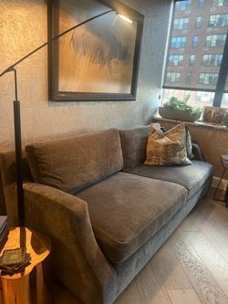 Sofa charcoal grey chenille from Ethan Allen