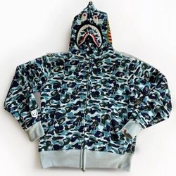 Bape A Bathing Ape abc camo BlueCAMO shark hoodie Size M(JP)