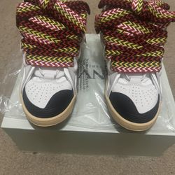 Lanvin Leather Curb Sneakers 