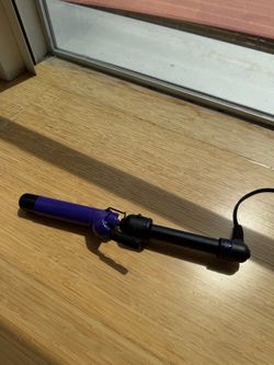 Curling Iron — Purple/Black, Clamp Styl