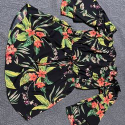 Hawaiian Flower Mini Dress